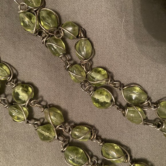 The Work Connection - Green Glass Long Necklace - Picture 7 of 7